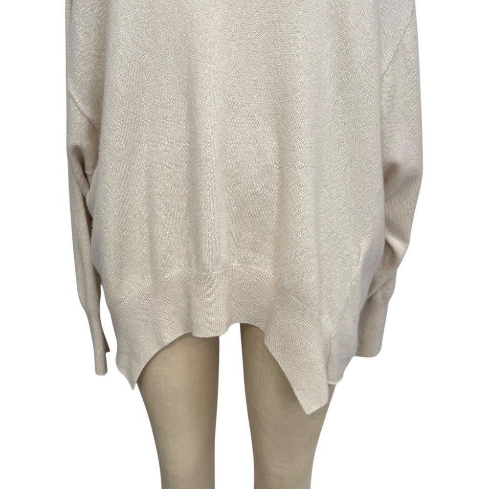 Nude Brand Knit Turtleneck Sweater Oversized Italian 46 XL Wool Cashmere Blend - Picture 4 of 12